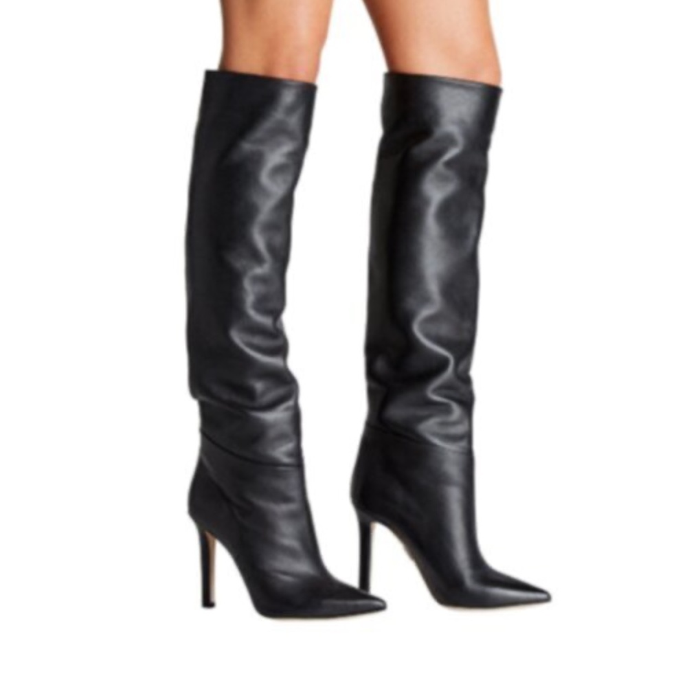 NEW Tamara Mellon Icon 105 Nappa Leather Knee High Heeled Boots Point Toe 41 - Picture 2 of 9